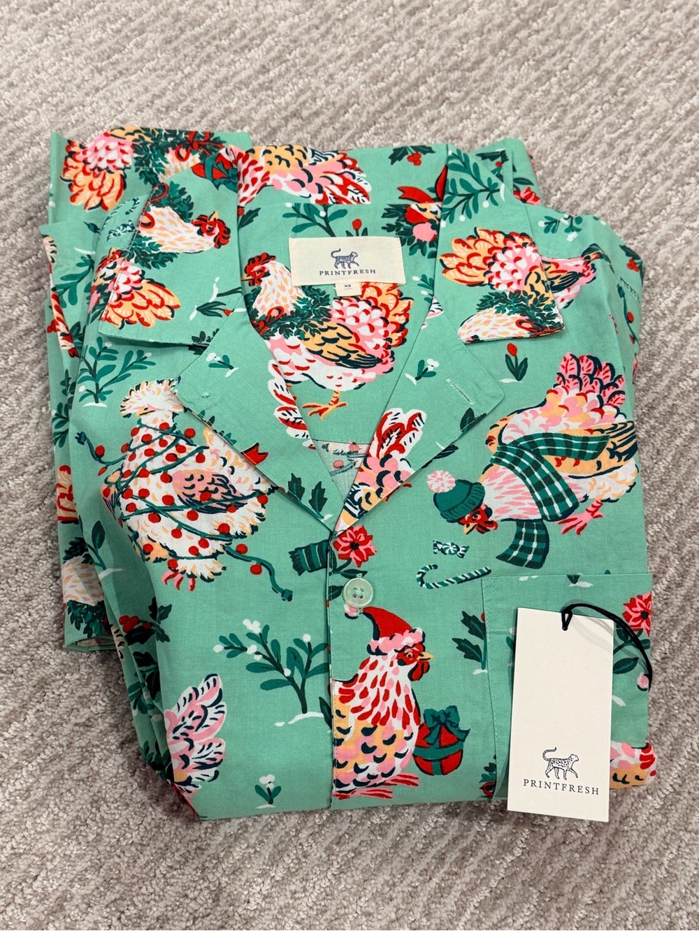 Printfresh  Christmas Hens pajamas long sleeve